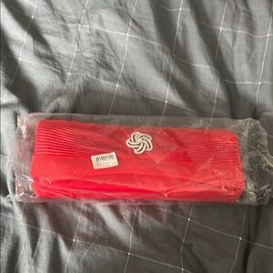 Red Rhinestone Evening Clutch Bag with Chain Strap NWT